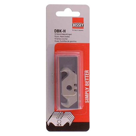 BESSEY HOOK BLADES FOR BS DBKPH FOLDINF and UTILITY KNIFE 10PIECE