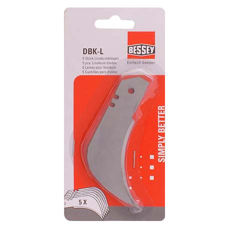 BESSEY LINOLEUM BLADES FOR BS DBKPH FOLDINF and UTILITY KNIFE 5PIECE