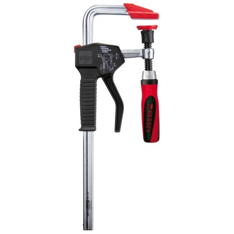 BESSEY ONE HANDED CLAMP WITH 2-COMPONENT HANDLE 300 X 100MM