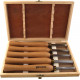 CHISEL SET WOOD TURNING 270MM  HSS 5 PIECE WOOD CASE