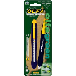 OLFA CUTTER - RECYCLED GREEN 9MM  SNAP OFF KNIFE CUTTER