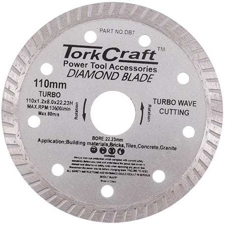 DIAMOND BLADE TURBO 1.2MM X 110MM X 8MM X 22.2 SLIM LINE CUT PROFESSIO