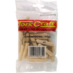 DOWELS 8 X 40MM 40 PER BAG (BIRCH WOOD)