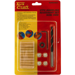 DOWELING ACCESSORY KIT 8MM - 27 PIECE (BIRCH WOOD)