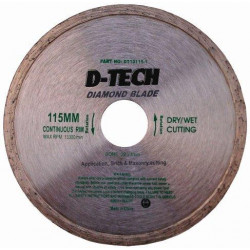 DIAMOND BLADE CONTINUOUS RIM 115 X 22.23MM