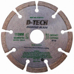 DIAMOND BLADE SEGMENTED STD. 115 X 22.23MM