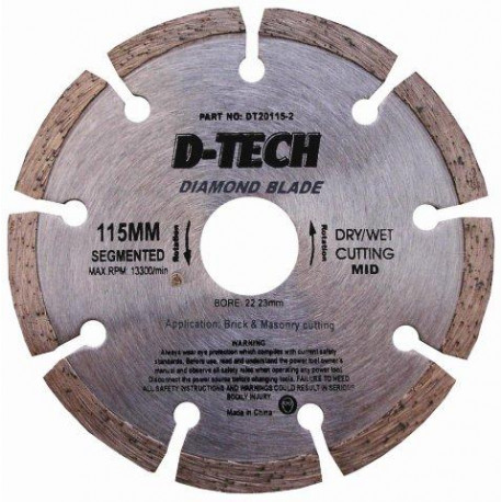 DIAMOND BLADE SEGMENTED MID. 115 X 22.23MM