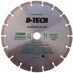 DIAMOND BLADE SEGMENTED STD. 230 X 22.23MM