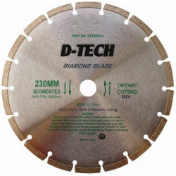 DIAMOND BLADE SEGMENTED STD. 230 X 22.23 BRICK and MASONRY