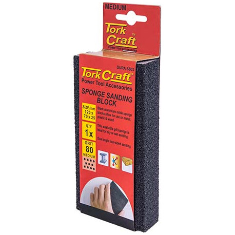 SANDING SPONGE BLOCK DUAL ANGLED 120X70X25 MEDIUM1PC