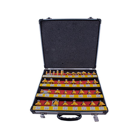 ROUTER BIT SET 35PC ALUMINIUM CASE 1/4 SHANK