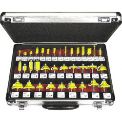 ROUTER BIT SET 35PC ALUMINIUM CASE 1/4 SHANK