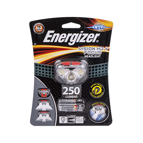 ENERGIZER VISION HD PLUS FOCUS HEADLIGHT GREY (HDD32) 300 LUM