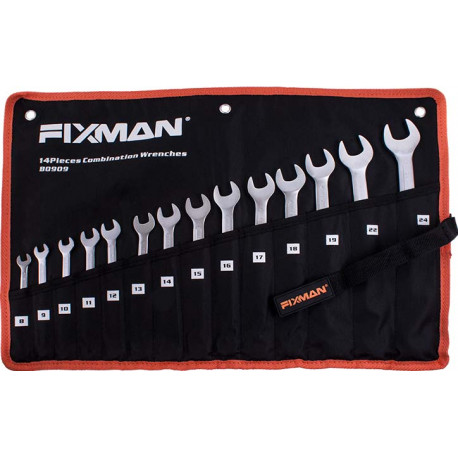 FIXMAN 14PCS COMBINATION SPANNER SET 8MM - 24MM