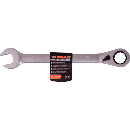 FIXMAN REVERSIBLE COMBINATION RATCHETING WRENCH 19MM