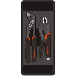 FIXMAN TRAY 2 PIECE PLIER SET GROOVE JOINT PLIERS 10```` AND LOCK GRIP PL