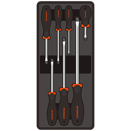 FIXMAN 7-PC SLOTTED SCREWDRIVERS