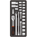 FIXMAN TRAY 24 PIECE 3/8```` DRIVE SOCKETS AND ACCESSORIES