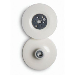 GRINDER PAD and NUT 100MM 3/8X24UNF WHITE