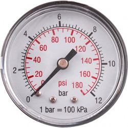 PRESSURE GAUGE 50MM 1/8 REAR