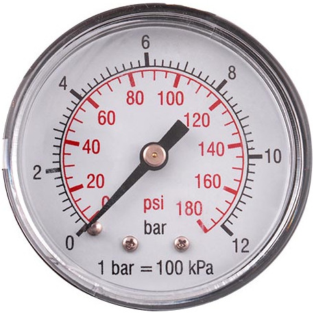 PRESSURE GAUGE 50MM 1/8 REAR