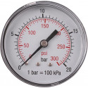 PRESSURE GAUGE 0-20BAR1/4REAR 63MM D6314R20