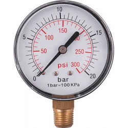 PRESSURE GAUGE 0-16BAR 1/4LOWER63MM