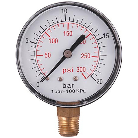 PRESSURE GAUGE 0-16BAR 1/4LOWER63MM