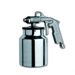 SPRAY GUN FOR RUBBERISING WITH LOWER CUP