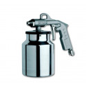 SPRAY GUN FOR RUBBERISING WITH LOWER CUP