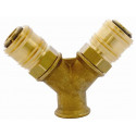 QUICK COUPLER BRASS TWO WAY 3-8F