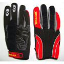 MECHANICS GLOVE LARGE SYNTHETIC LEATHER REINFORCED PALM SPANDEX RED