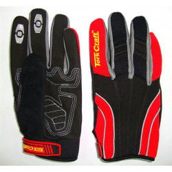 MECHANICS GLOVE X LARGE SYNTHETIC LEATHER REINFORCED PALM SPANDEX RED