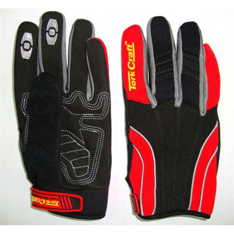 MECHANICS GLOVE X LARGE SYNTHETIC LEATHER REINFORCED PALM SPANDEX RED