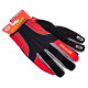 MECHANICS GLOVE 2X LARGE SYNTHETIC LEATHER REINFORCED PALM SPANDEX RED