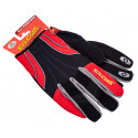 MECHANICS GLOVE 2X LARGE SYNTHETIC LEATHER REINFORCED PALM SPANDEX RED