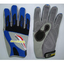 MECHANICS GLOVE LARGE SYNTHETIC LEATHER PALM AIR MESH BACK BLUE