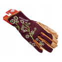 LADIES SLIM FIT GARDEN GLOVES MAROON X-SMALL