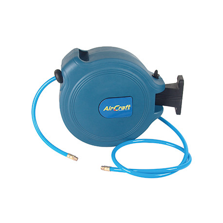 AIR HOSE REEL 15M X 9.5MM(3/8) PU HOSE  P/P CASING WALL MOUNTED