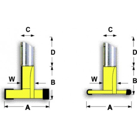 ````T```` SLOTTER and SLAT WALL CUTTER 28MMX4MM 1/2```` SHANK