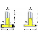 ````T```` SLOTTER and SLAT WALL CUTTER 28MMX4MM 1/2```` SHANK