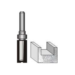 PATTERN FLUSH TRIM BIT. WITH SHANK MOUNTED BEARING 16MM X 25MM 1/4```` SH