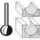 PLUNGE CUTTING BALL 3/4````(19MM) X 3/4````(19MM) 1/4````SHANK