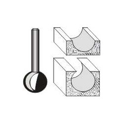 PLUNGE CUTTING BALL 3/4````(19MM) X 3/4````(19MM) 1/4````SHANK