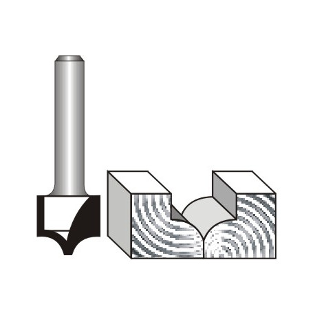 PANEL MOULD 13MM X 12.5MM POINT CUTTING QUARTER ROUND RADIUS 5/16```` 1/4