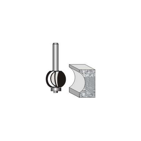 INTERNAL BULL NOSE 20MM X 5/8```` HALF RADIUS RADIUS 13/16```` 1/4```` SHANK