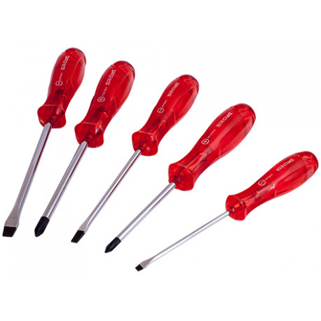 SCREW DRIVER SET PVC 5PC SL 3/5/6.5 MM and PH1/2