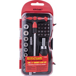 RATCHETING SCREWDRIVER and T-HANDLE TOOL SET 29 PIECE