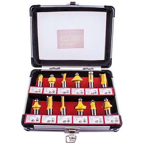 ROUTER BIT SET 12PCE 1/2````SHANK