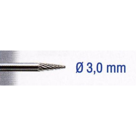 TUNGSTEN CARIDE CUTTER 3MM. CONE. SH 3MM